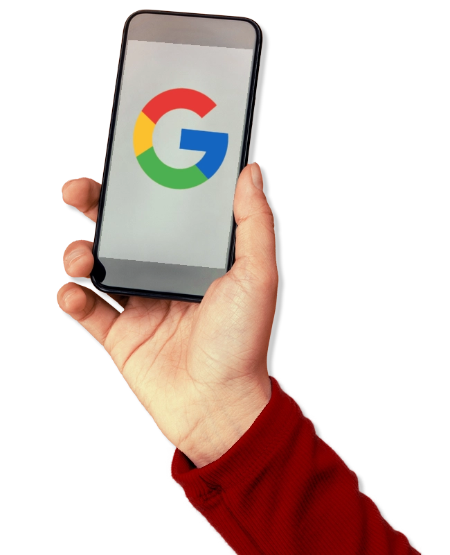 Handy mit Googleicon | Habla Containerdienst